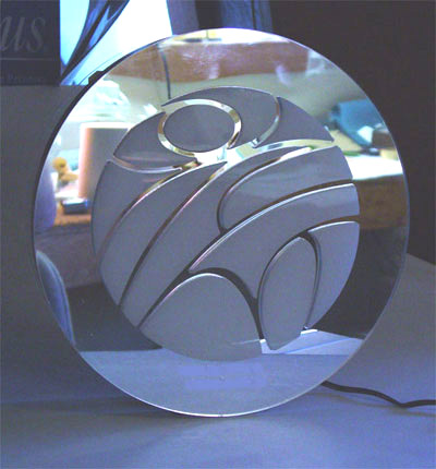 Front view of TimeArt with mirror face, no case